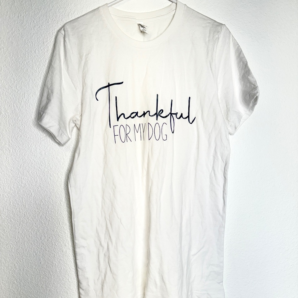 "Thankful for my Dog" Dog Mom T-Shirt